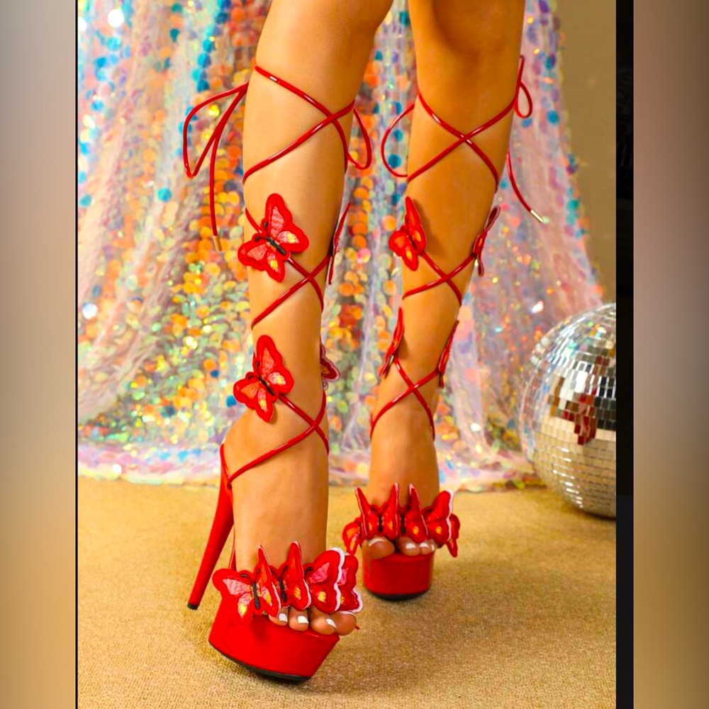 European and American style model fashionable transparent crystals wedge Heel